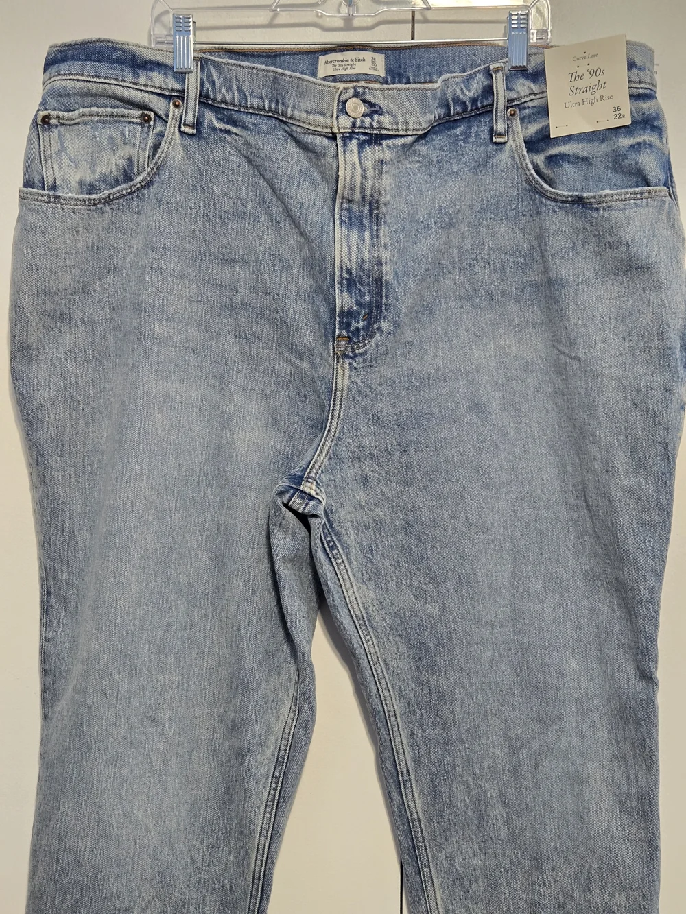 Abercrombie & Fitch Curve Love 90s Straight Jeans‎ 22R Ultra High Rise NWT